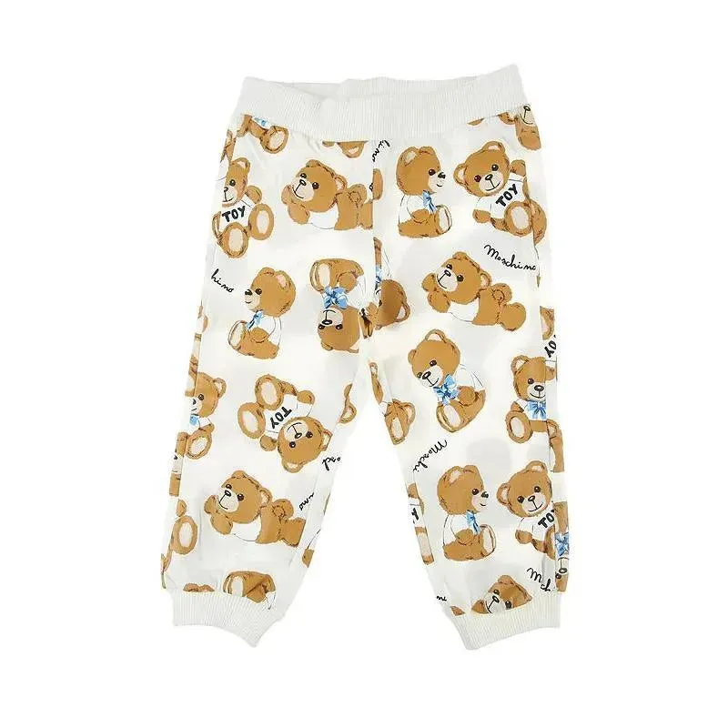 Moschino Baby - T-Shirt With Pants Set With Bear Print, Grey - Image 2