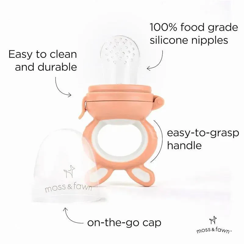 Moss & Fawn - Forage Feeder, Soothing Silicone Frozen Baby Food Teething Toy, Bloom - Image 3