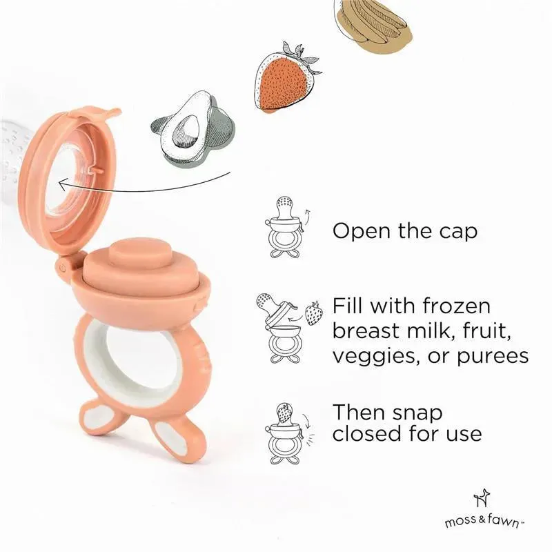 Moss & Fawn - Forage Feeder, Soothing Silicone Frozen Baby Food Teething Toy, Bloom - Image 5