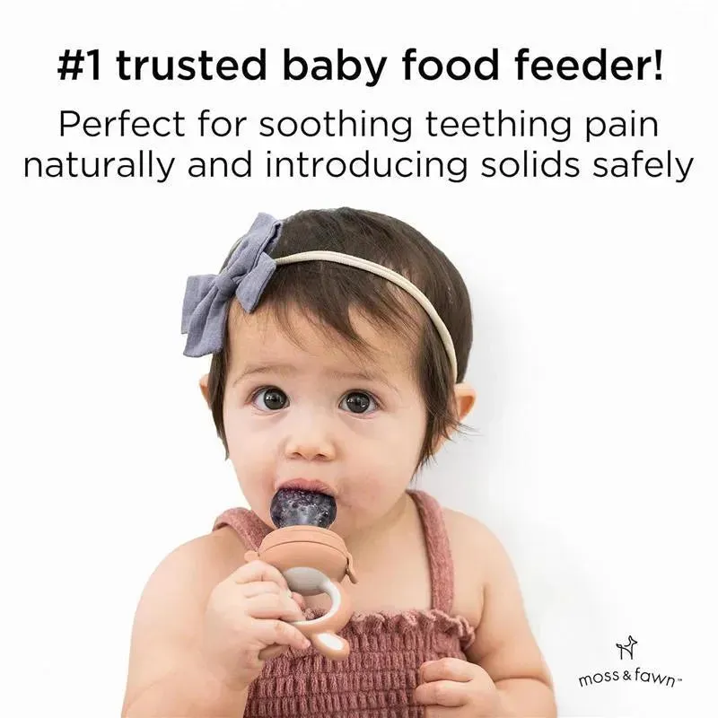 Moss & Fawn - Forage Feeder, Soothing Silicone Frozen Baby Food Teething Toy, Bloom - Image 6