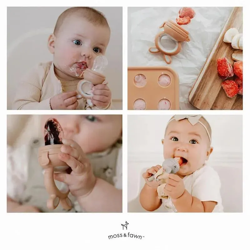 Moss & Fawn - Forage Feeder, Soothing Silicone Frozen Baby Food Teething Toy, Bloom - Image 7