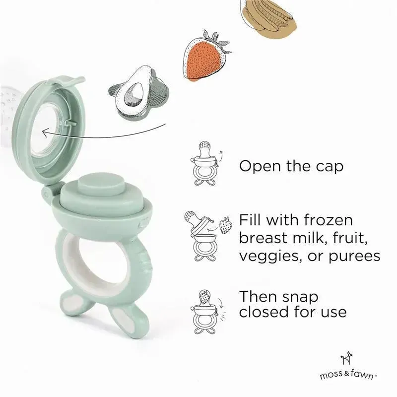 Moss & Fawn - Forage Feeder, Soothing Silicone Frozen Baby Food Teething Toy, Fern - Image 5
