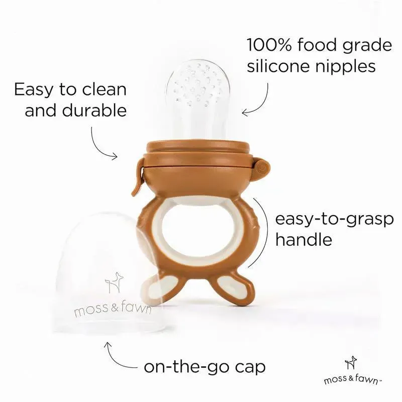 Moss & Fawn - Forage Feeder, Soothing Silicone Frozen Baby Food Teething Toy, Foliage - Image 3