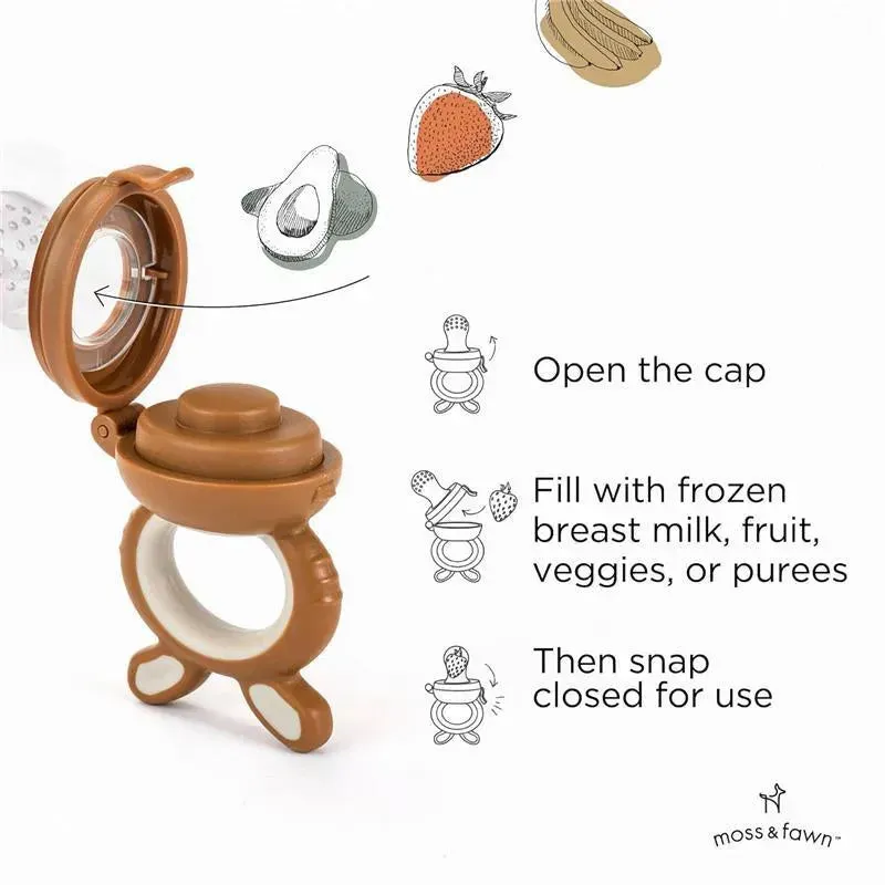 Moss & Fawn - Forage Feeder, Soothing Silicone Frozen Baby Food Teething Toy, Foliage - Image 4