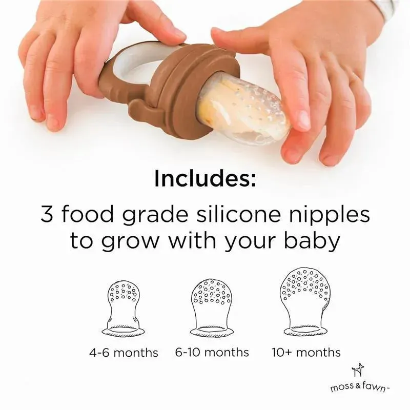Moss & Fawn - Forage Feeder, Soothing Silicone Frozen Baby Food Teething Toy, Foliage - Image 5