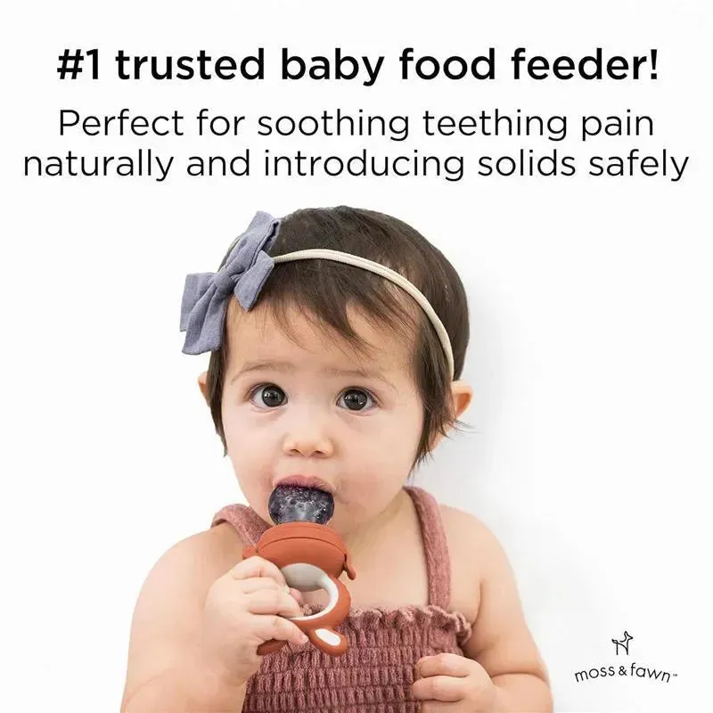 Moss & Fawn - Forage Feeder, Soothing Silicone Frozen Baby Food Teething Toy, Terracotta - Image 6