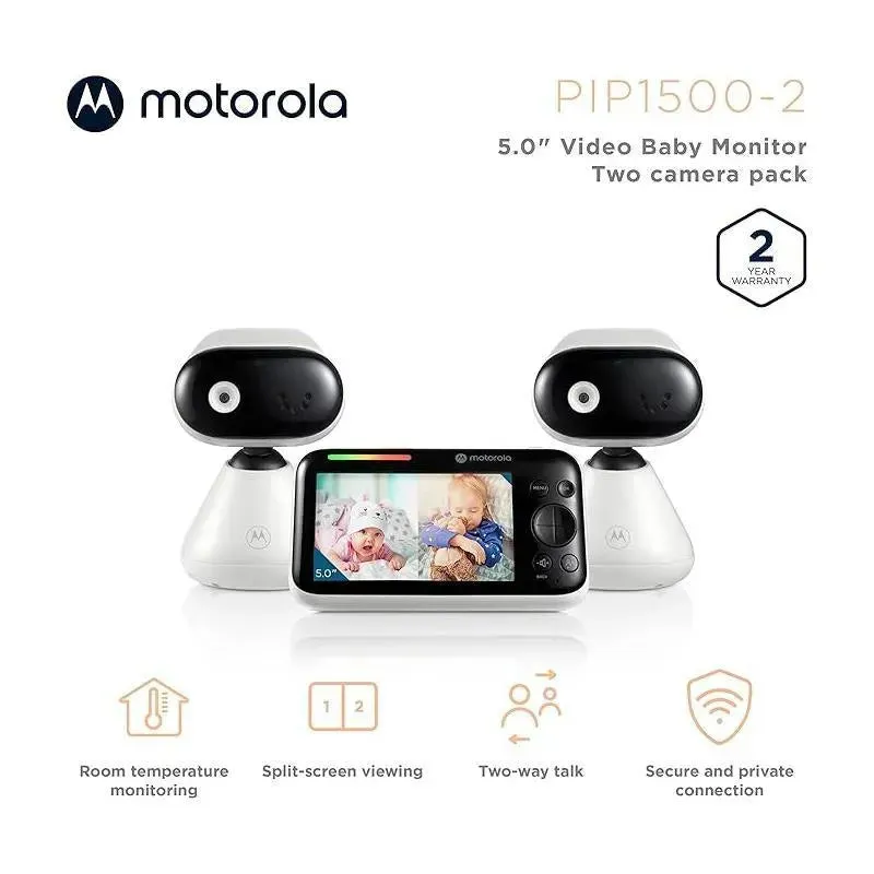 Motorola - 2 Camaras Baby Monitor PIP1500 Video Baby Monitor - Image 2