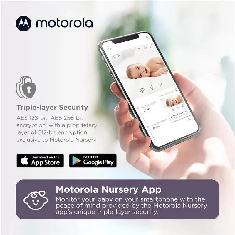 Motorola - Baby Monitor Camera PIP1010 WiFi Motorized Video Camera - Image 4