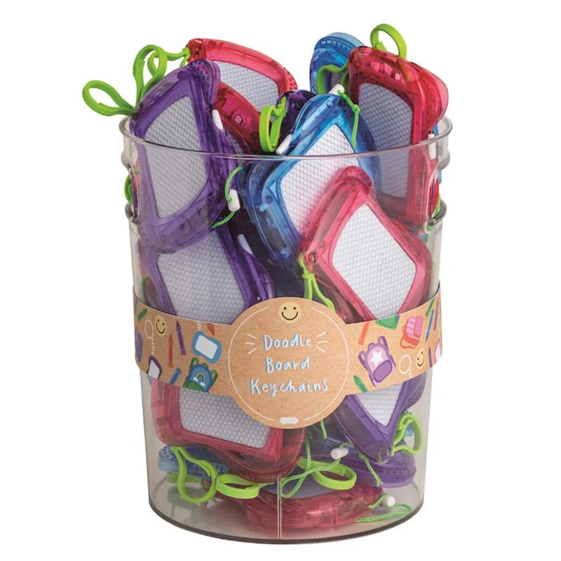 Mud Pie - 1Pk Backpack Doodle Boards Keychain, Blue