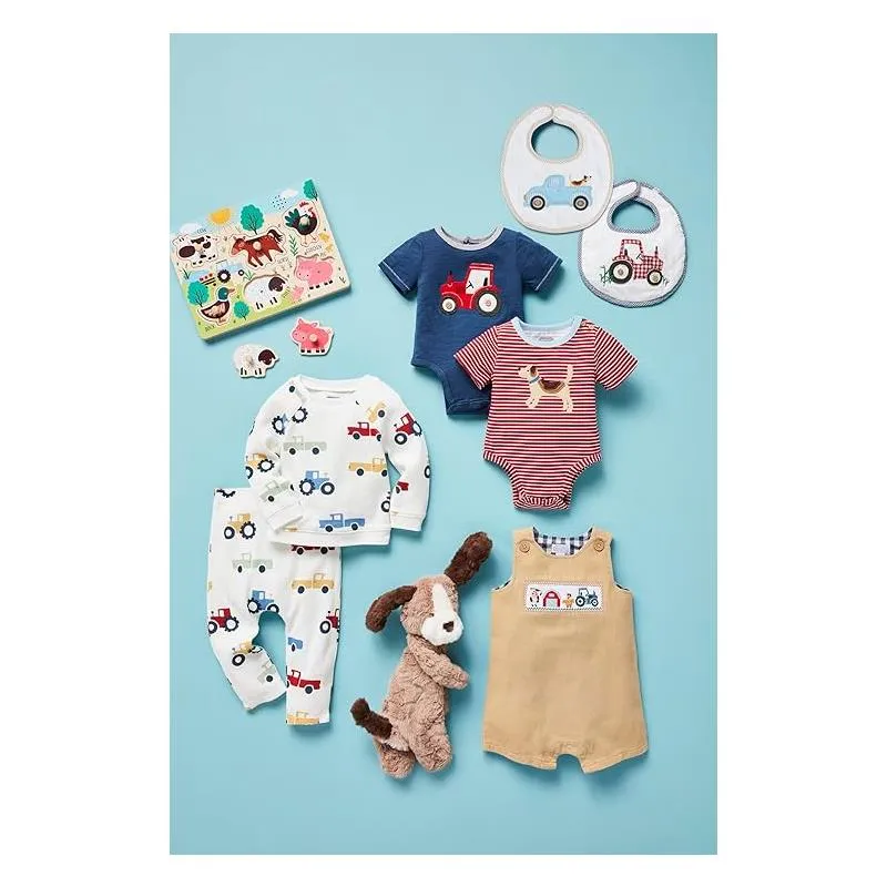 Mud Pie - 2Pk Baby Boy Tractor Set - Image 2