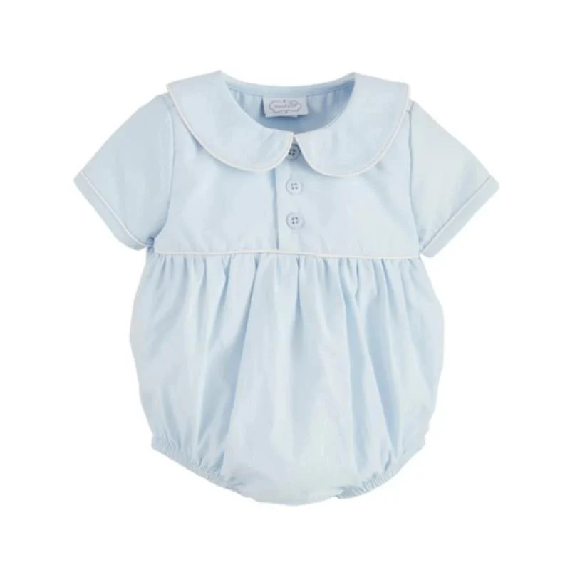 Mud Pie - Baby Boy Blue Poplin Bubble