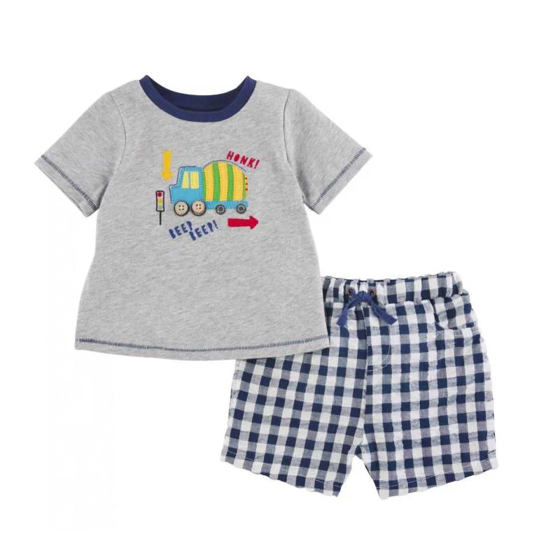 Mud Pie - Baby Boy Construction Short Set
