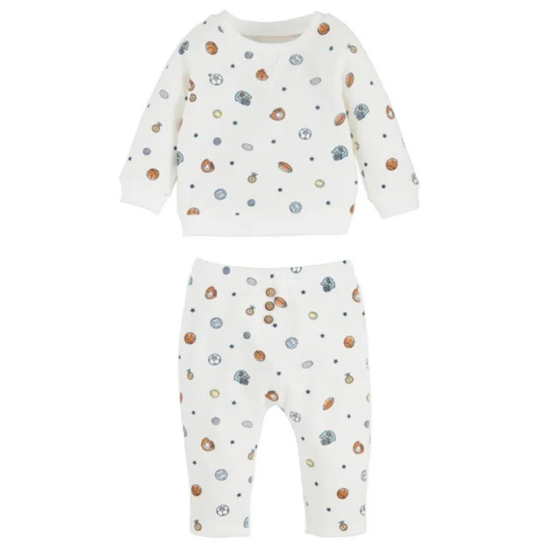 Mud Pie - Baby Boy Sports Print Two-Piece Set