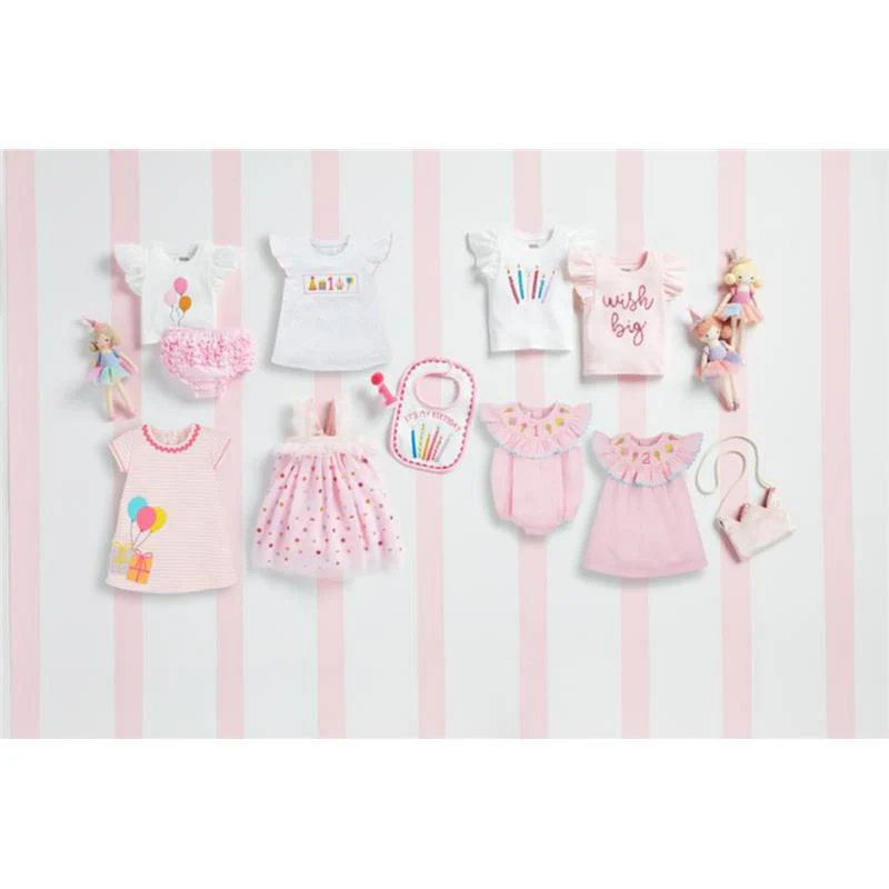 Mud Pie - Baby Girl Balloon Pinafore Set 12/18M - Image 2