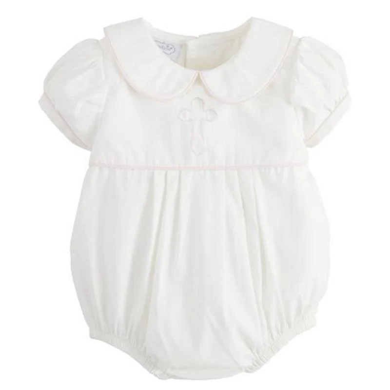 Mud Pie - Baby Girl Cross Poplin Bubble