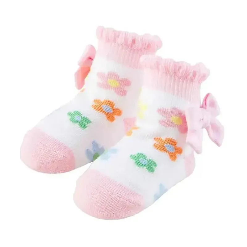 Mud Pie - Baby Girl Daisy Socks, 0/12M