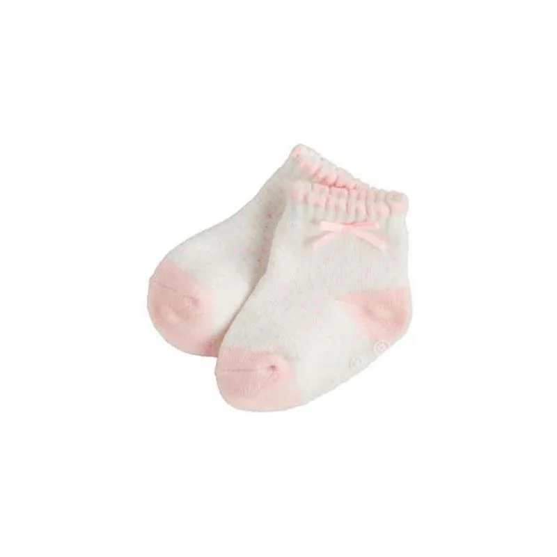 Mud Pie - Baby Girl Pink Baby Socks, Dot Pink