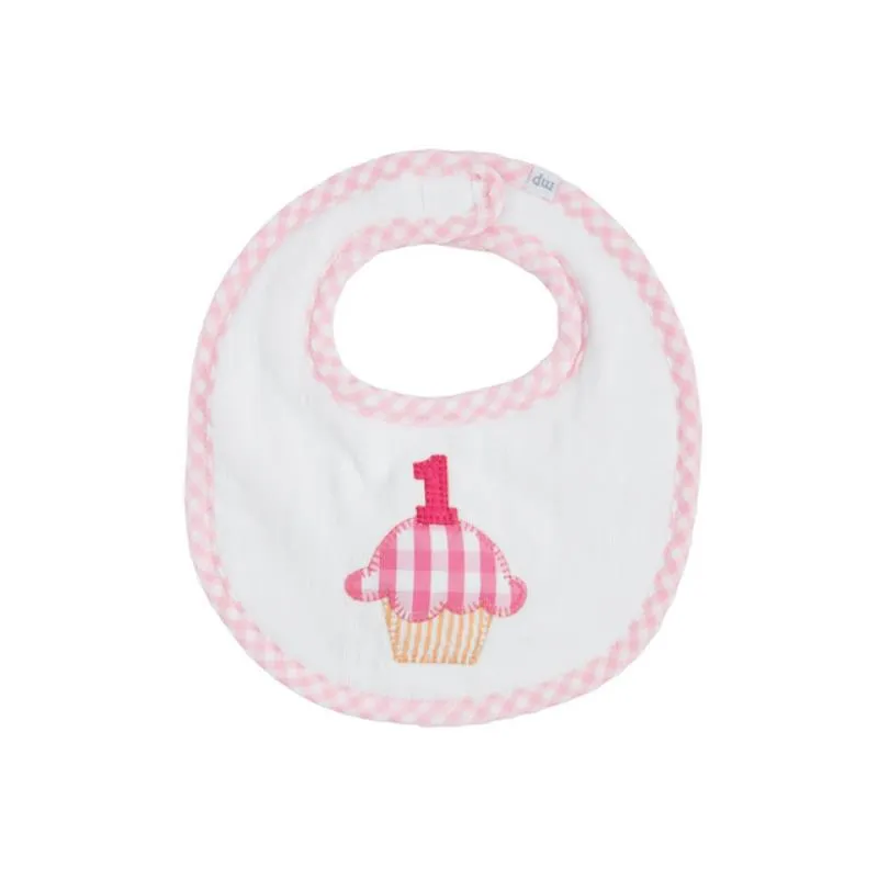 Mud Pie - Baby Girl Pink Musical Birthday Bib
