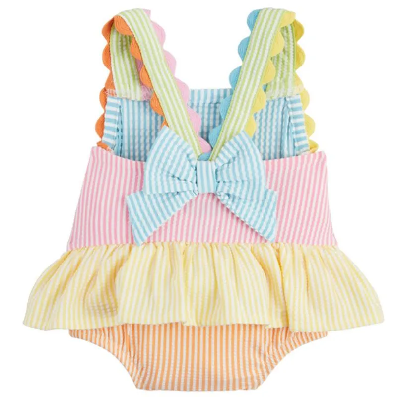 Mud Pie - Baby Girl Seersucker Ric-Rac Swimsuit - Image 3