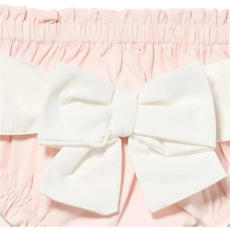 Mud Pie - Baby Girls Diaper Covers Bow, Pink - Image 3