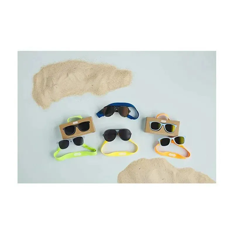 Mud Pie Baby Tortoise Aviator Boy Sunglasses with Strap - Image 3