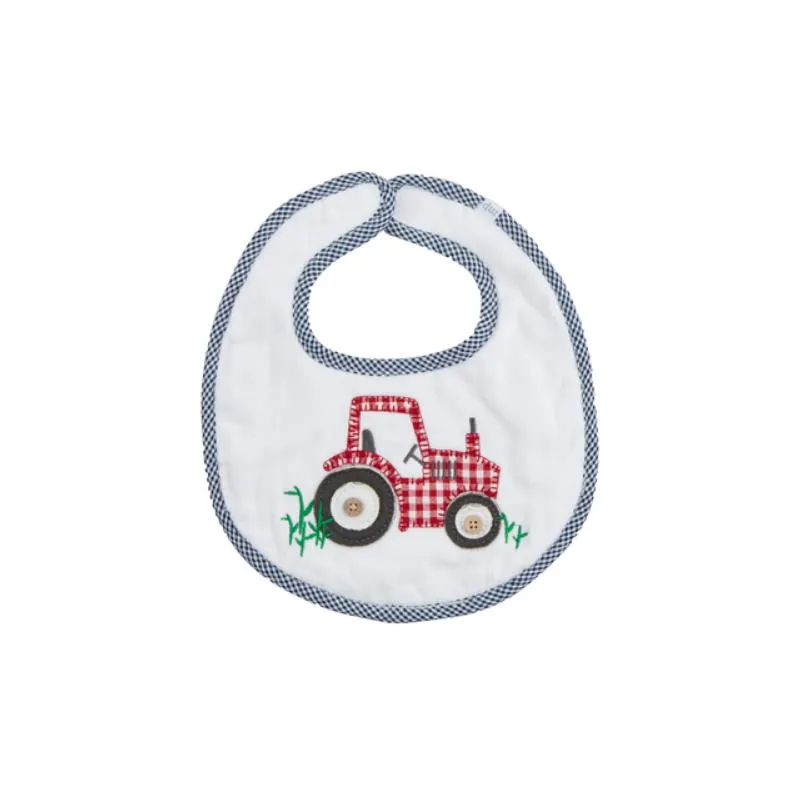 Mud Pie - Baby Unisex Red Tractor Bib