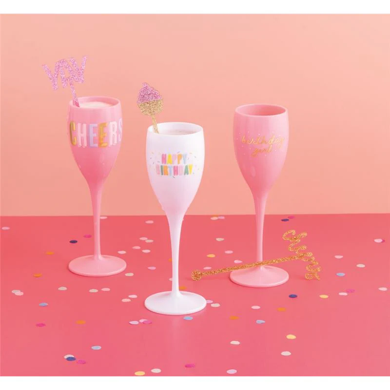 Mud Pie Birthday Girl Acrylic Flute Set - Image 2