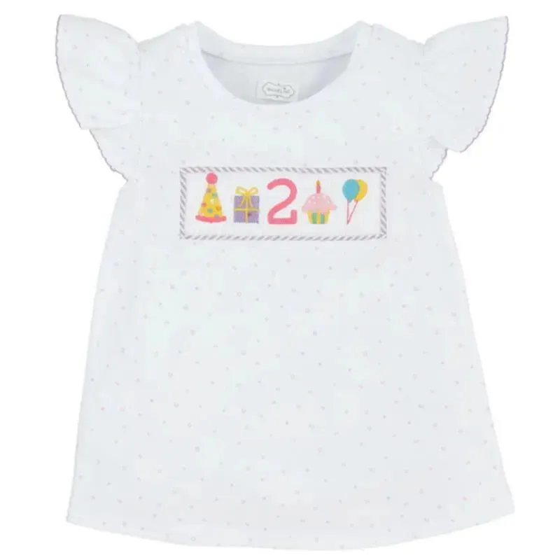 Mud Pie - Birthday Girl Smocked Two Tunic 2T