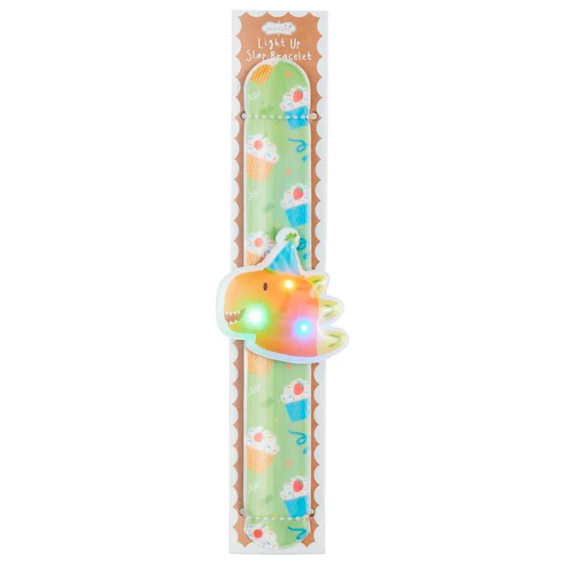 Mud Pie - Birthday Light-Up Slap Bracelets, Dino