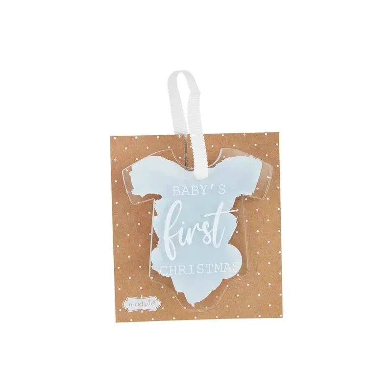Mud Pie- Blue Baby's First Christmas Ornament