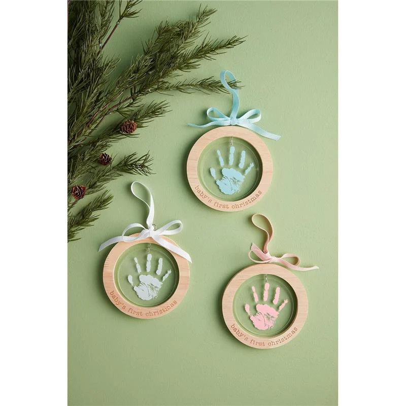 Mud Pie Blue Handprint Ornament - Image 2
