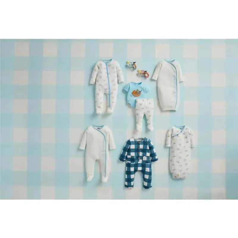 Mud Pie - Blue Hello World Gown, 0/3M - Image 2