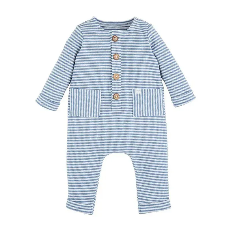 Mud Pie - Blue Stripe One Piece, 6-9 Months