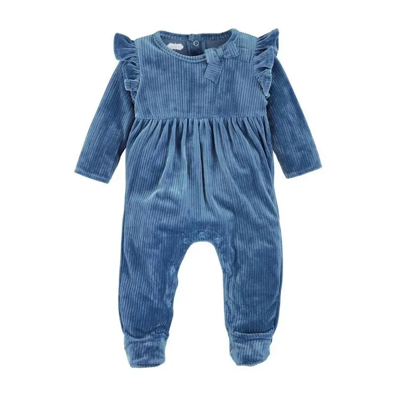 Mud Pie - Blue Velour Sleeper
