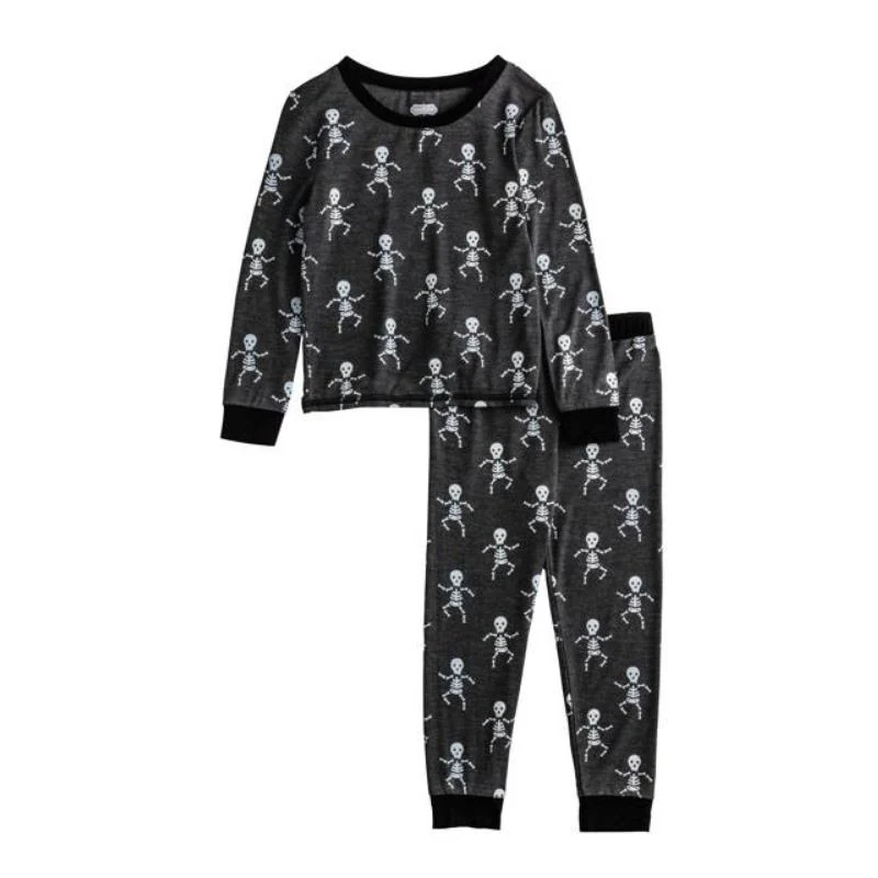 Mud Pie - Boy Skeleton Glow Toddler Pajamas