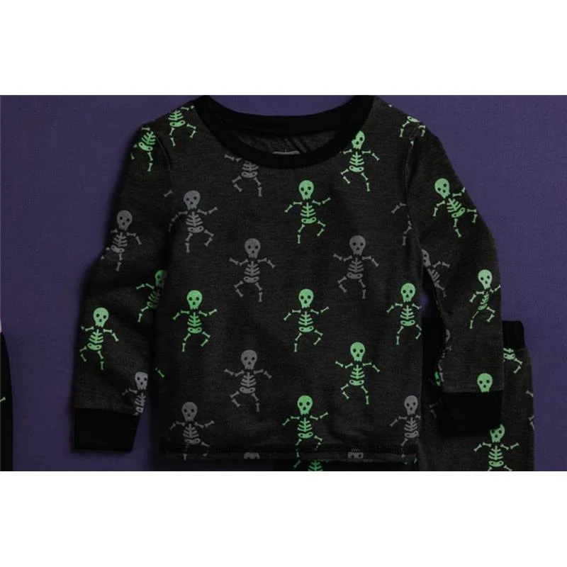 Mud Pie - Boy Skeleton Glow Toddler Pajamas - Image 2