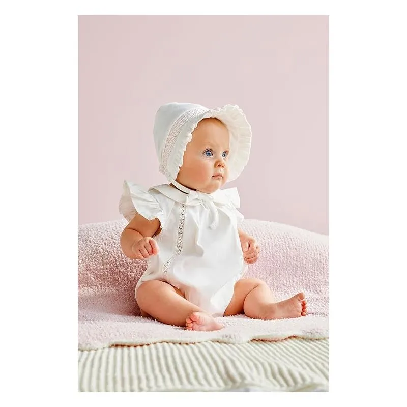 Mud Pie - Children's Ivory Smocked Bonnet - Image 2