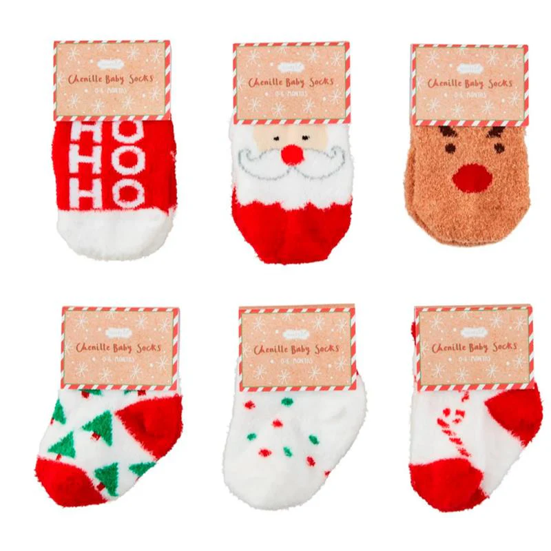 Mud Pie - Christmas Chenille Socks, Christmas Tree - Image 2