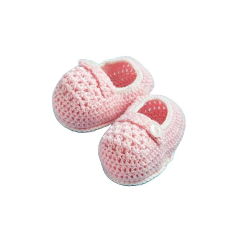 Mud Pie - Crochet Baby Booties, Pink