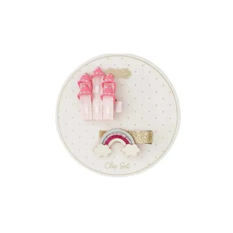 Mud Pie - Everyday Hair Clip Set, Rainbow