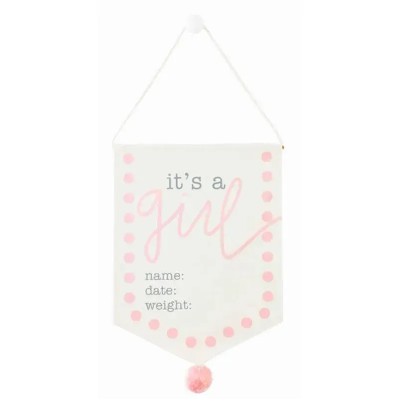 Mud Pie - It's a Girl New Baby Sign
