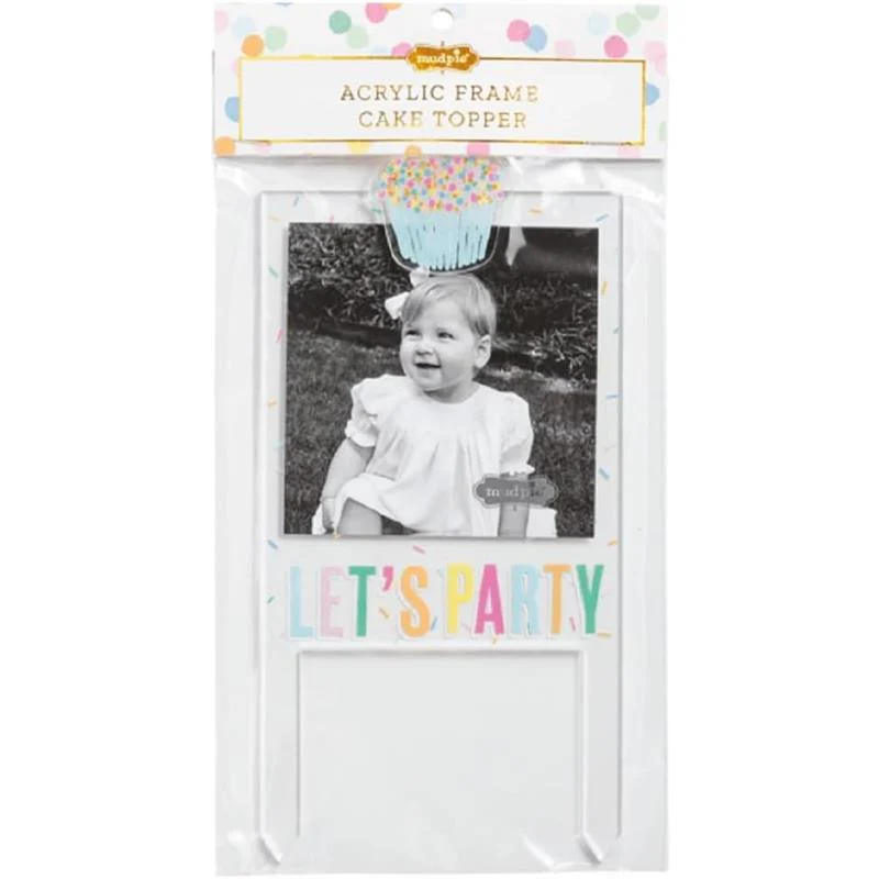 Mud Pie Lets Party Frame Cake Topper - Image 3