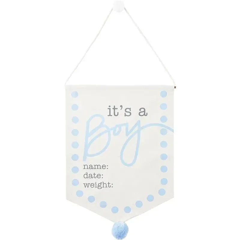 Mud Pie - New Baby Announcement Sign, Boy 18 1/2 x 11