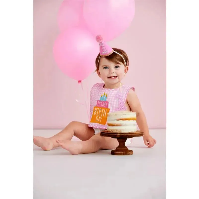 Mud Pie - Pink Gingham Cake Smash Set - Image 3
