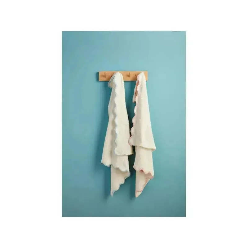 Mud Pie - Pink Scallop Chenille Blanket - Image 2