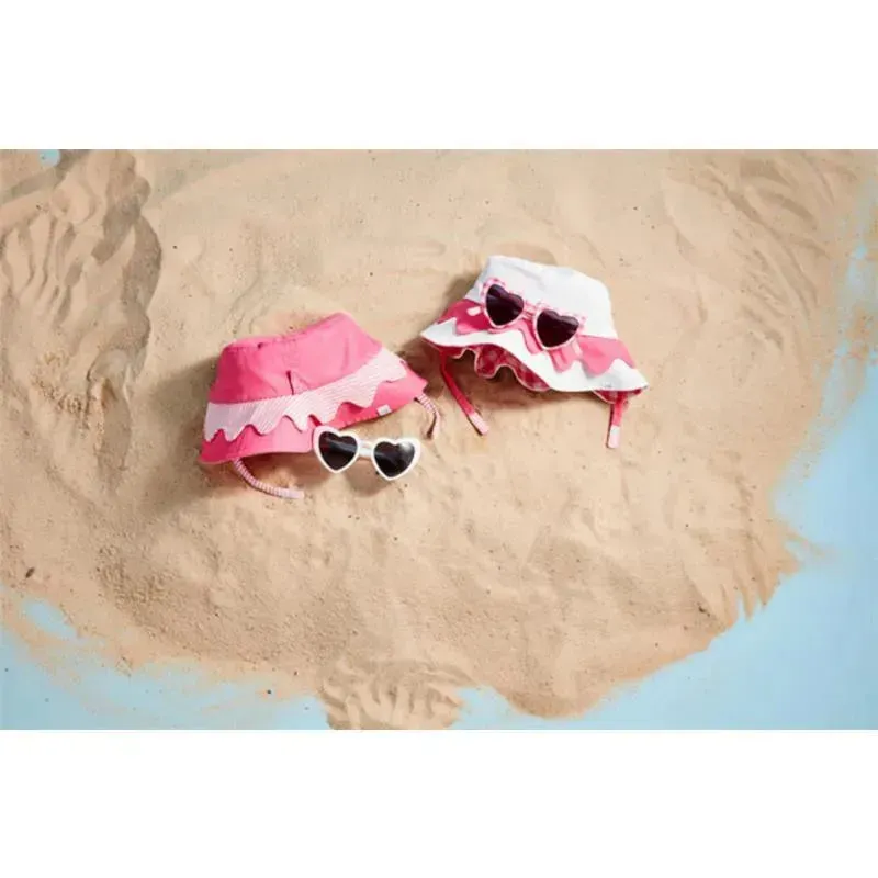 Mud Pie - Pink Scallop Hat & Sunglasses Set - Image 2