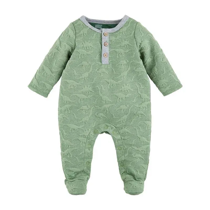 Mud Pie - Quilted Dino Sleeper, 0-3 Months
