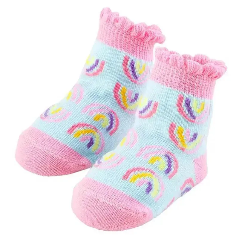 Mud Pie - Rainbow Baby Girl Socks, 0/12M