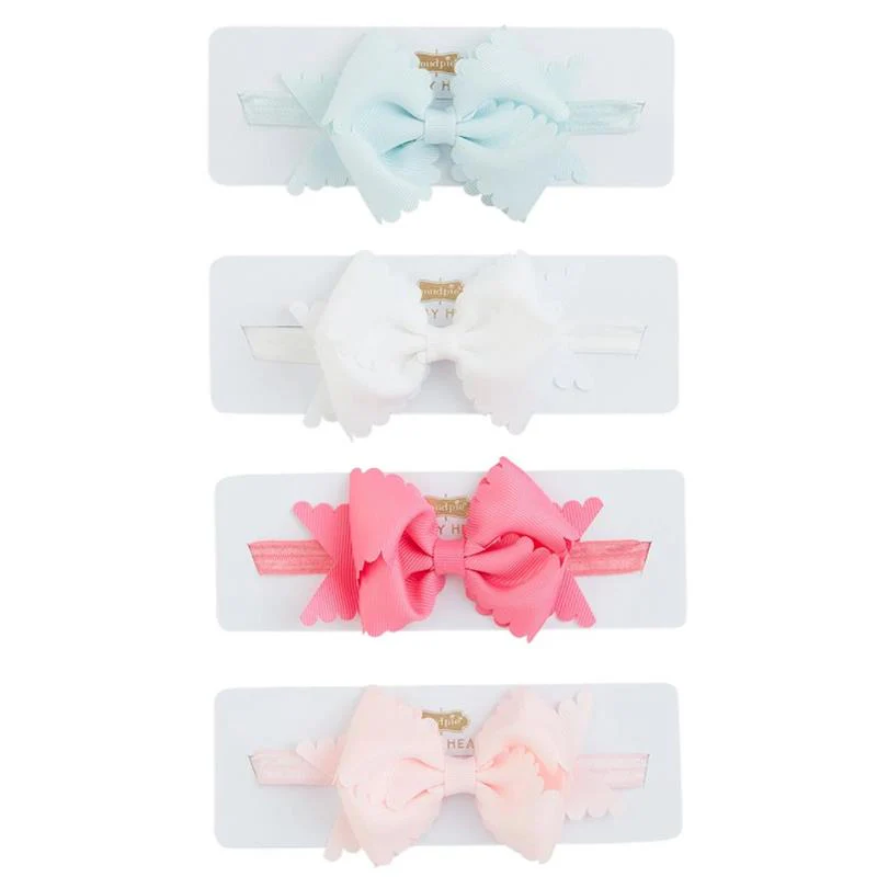 Mud Pie - Scallop Bow Headbands, Light Blue - Image 2