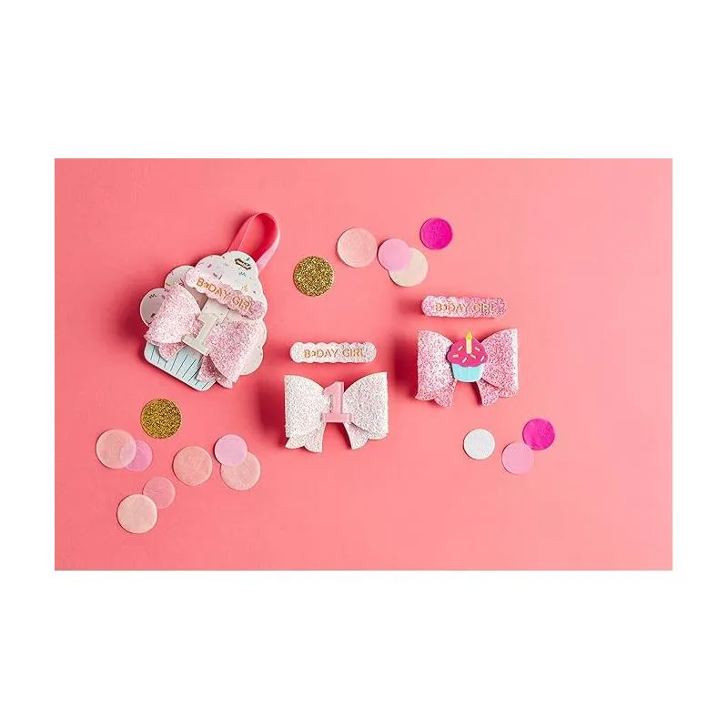 Mud Pie - White One Birthday Hair Clips - Image 2